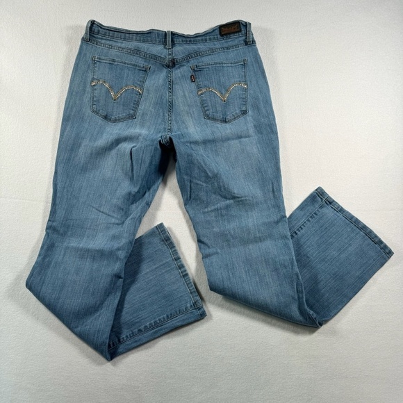 Levis 515 Bootcut Jeans Womens Size 14 Light Blue High Rise - Picture 3 of 15